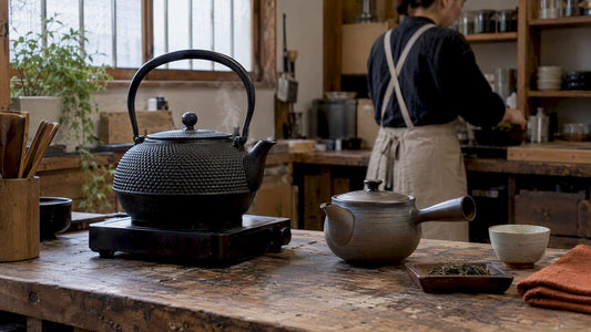 Tetsubin og kyusu i japansk tebrygging