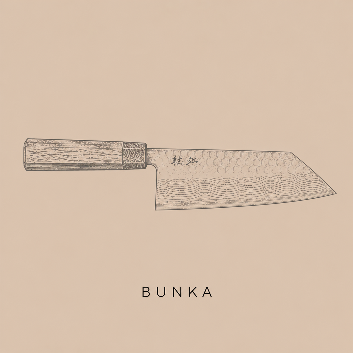 Bunka-kniver – japansk allkniv med K-spiss, Senko