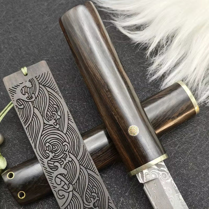 Senko Skog – originalbilde av turkniv og treslire