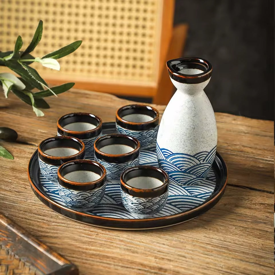 Japansk Keramikk Sake-sett - 280ml