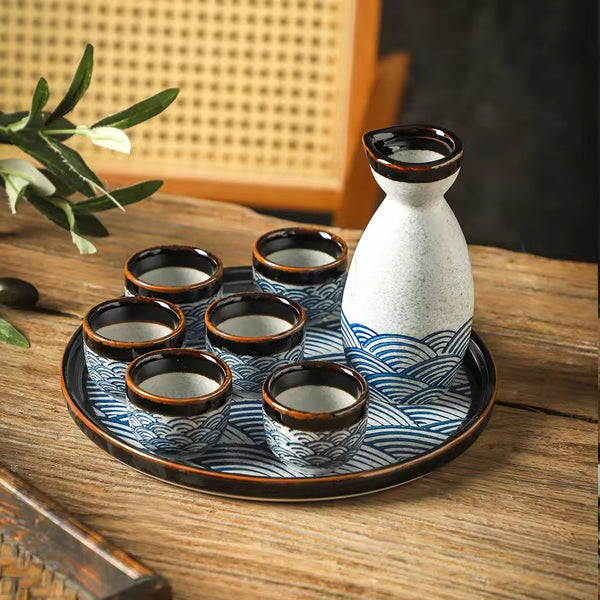 Japansk Keramikk Sake-sett - 280ml
